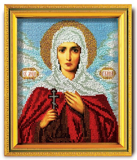

Набор для вышивания бисером КРОШЕ Св.Галина 12x14,5 см, арт.В 316