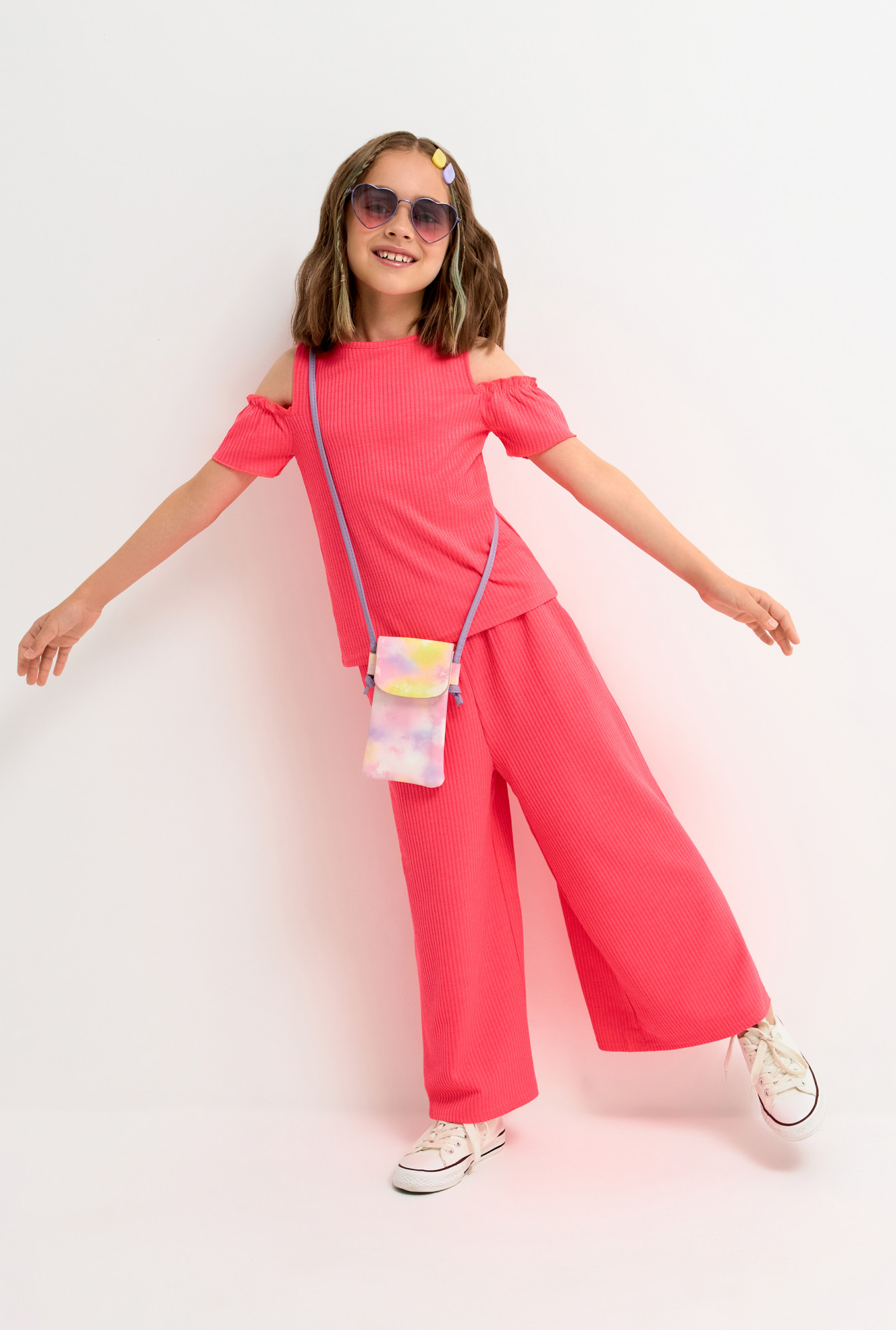 

Брюки для девочек Acoola 20220160377 цв.неоновый розовый р.104, 20220160377