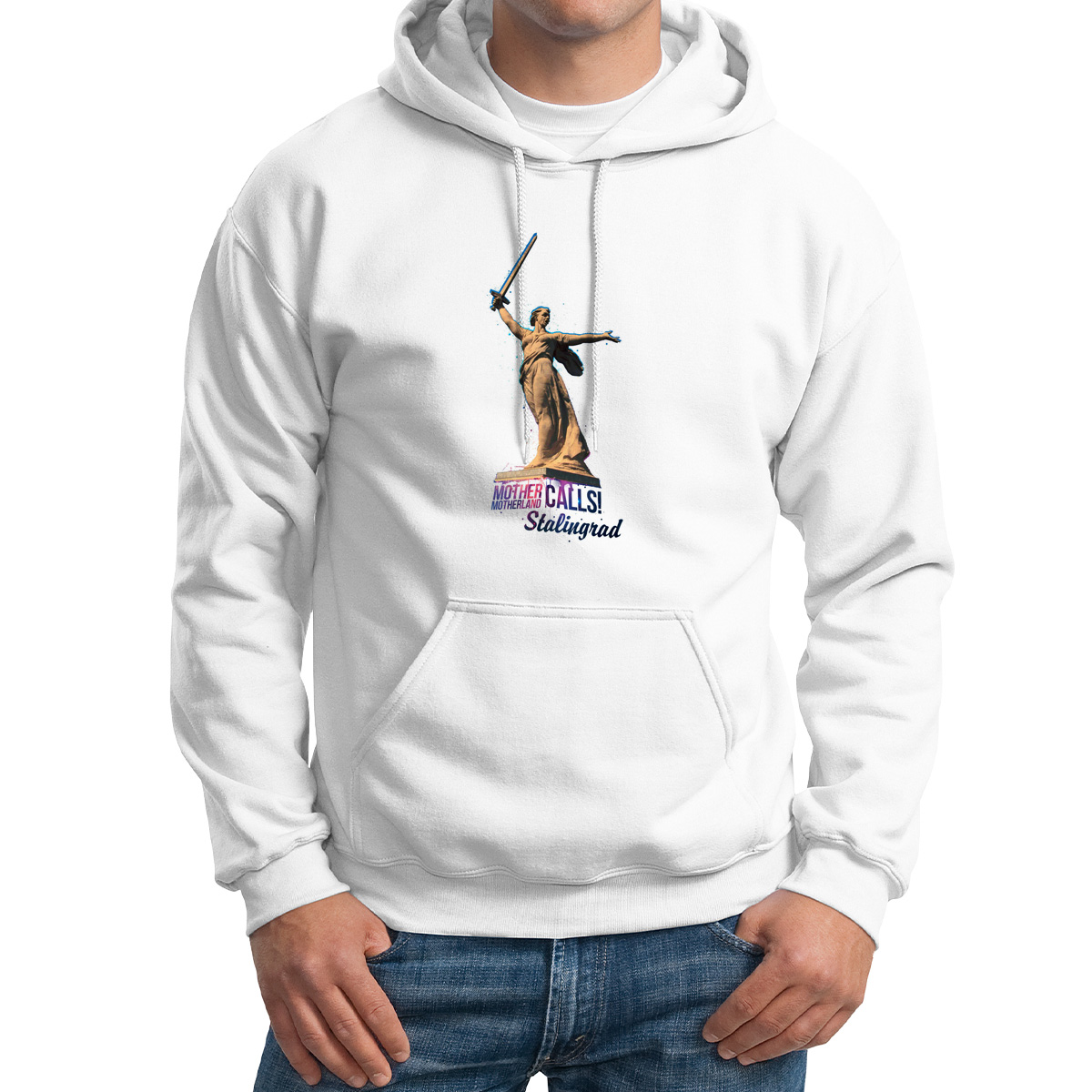 

Худи унисекс CoolPodarok Родина мать белое 62 RU, 2M043375