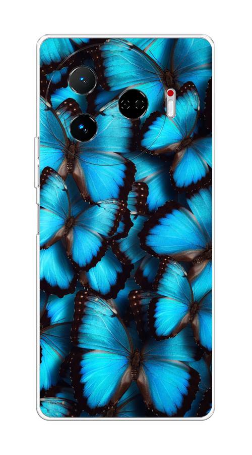 

Чехол на Tecno Camon 30 Pro 5G "Тропическая бабочка 2", Голубой;черный, 305150-1