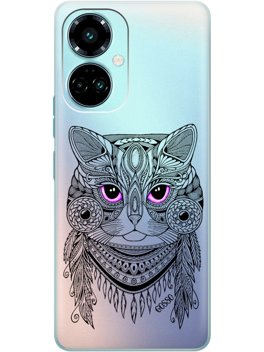 

Силиконовый чехол на Tecno Camon 19 / 19 Pro с рисунком "Grand Cat" прозрачный, Прозрачный;фиолетовый;черный, 20011878