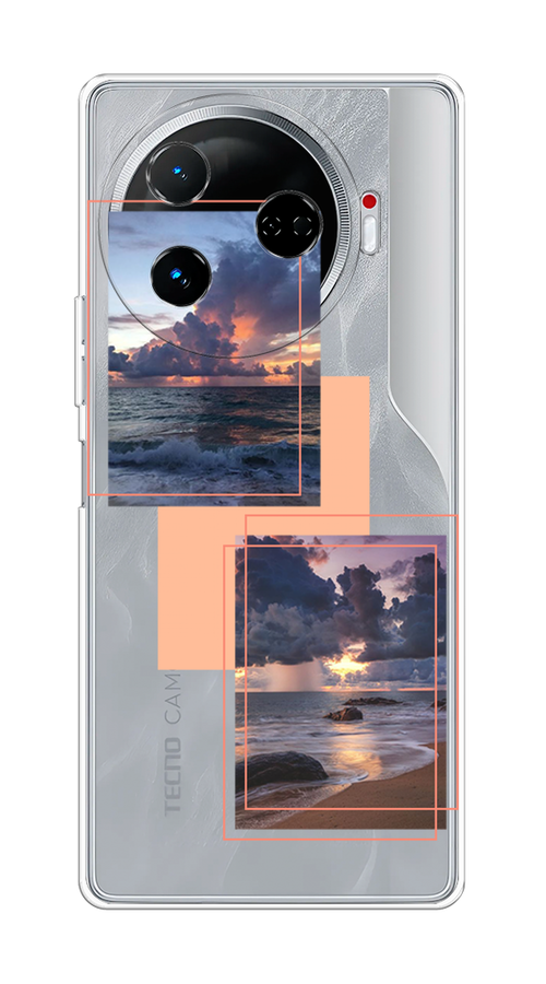 

Чехол на Tecno Camon 30 Pro 5G "Sky collage", Розовый;прозрачный;синий, 305150-1