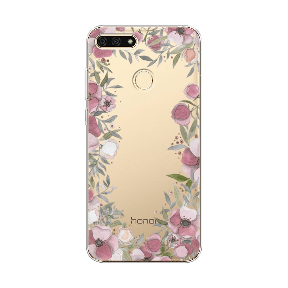 

Чехол Awog на Honor 7C "Розовая цветочная рамка", Розовый;зеленый, 64550-8
