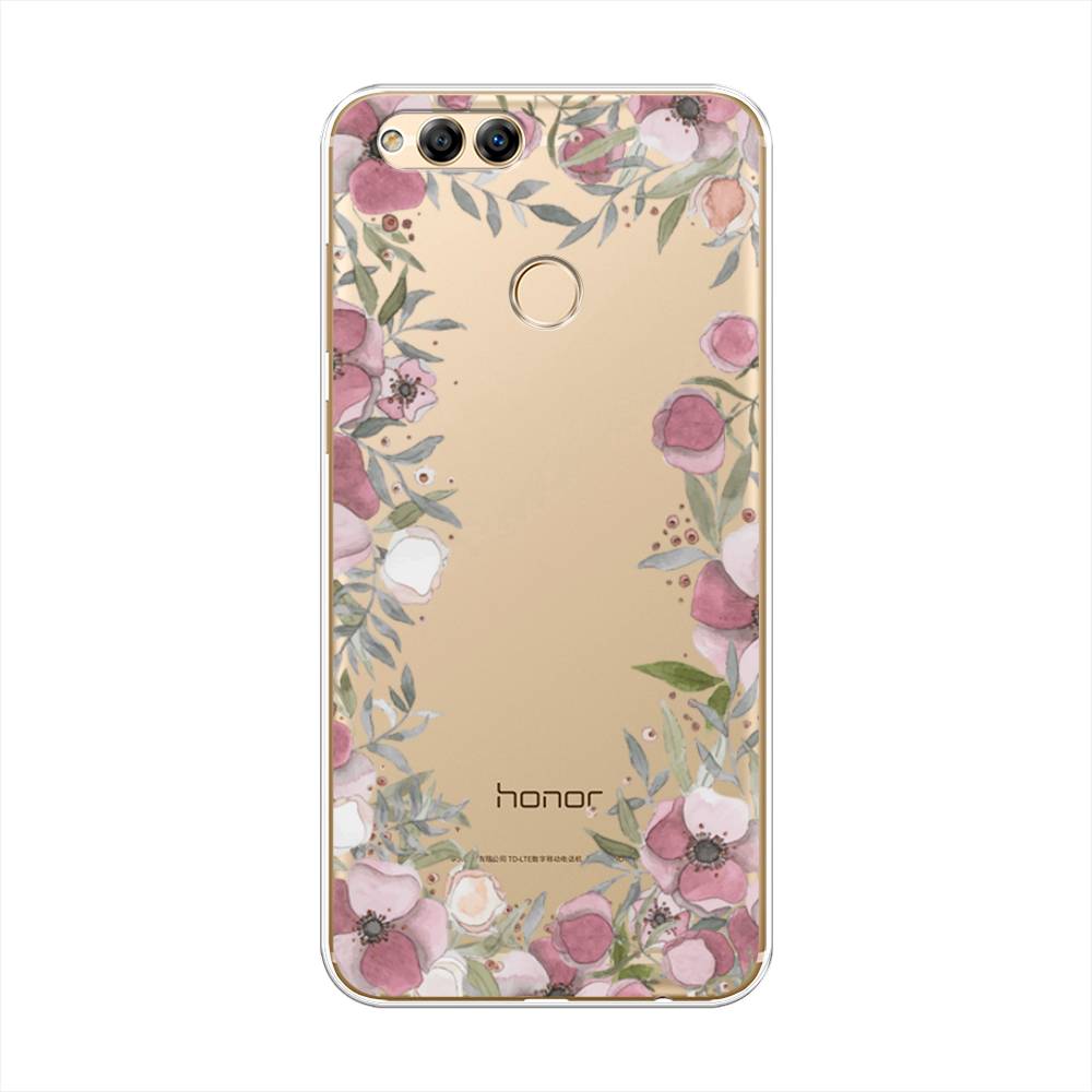 

Чехол Awog на Honor 7X "Розовая цветочная рамка", Розовый;зеленый, 63750-8