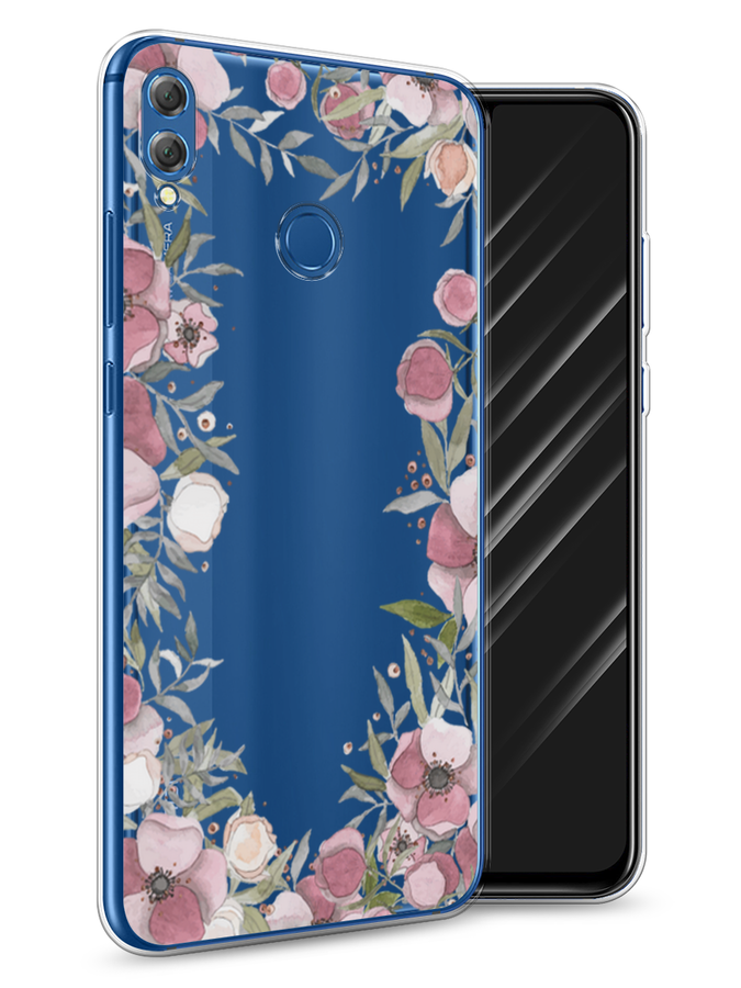 

Чехол Awog на Honor 8X "Розовая цветочная рамка", Розовый;зеленый, 66750-8