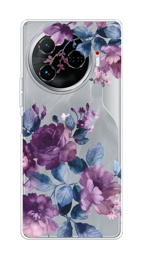 

Чехол на Tecno Camon 30 Pro 5G "Purple Blossoms", Синий;фиолетовый, 305150-1