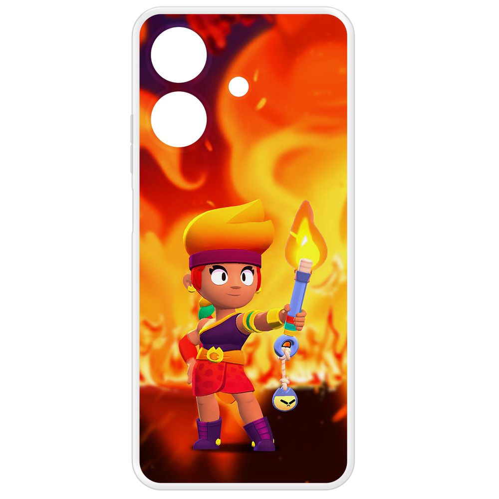 

Чехол-накладка Krutoff Clear Case Brawl Stars-Амбер для Realme Note 60X, Прозрачный