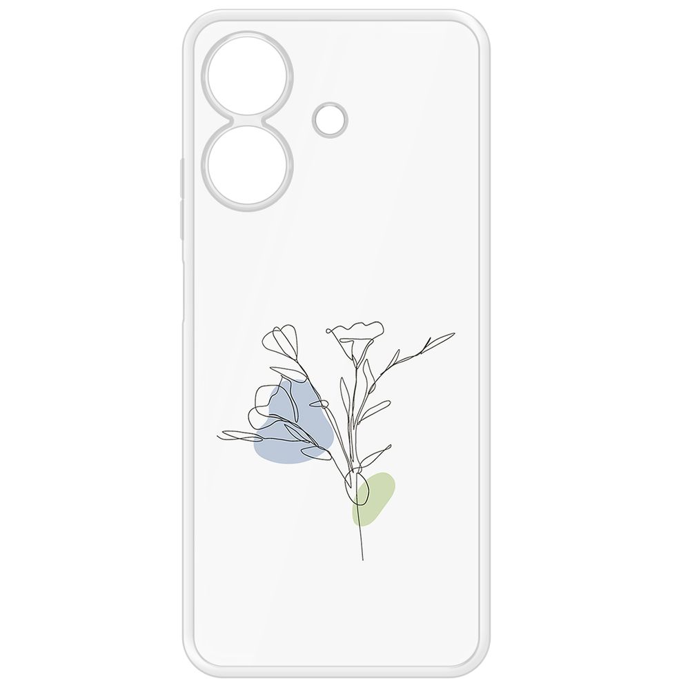 

Чехол-накладка Krutoff Clear Case Эустома для Realme Note 60X, Прозрачный