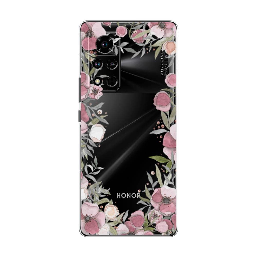 

Чехол Awog "Розовая цветочная рамка" для Honor V40