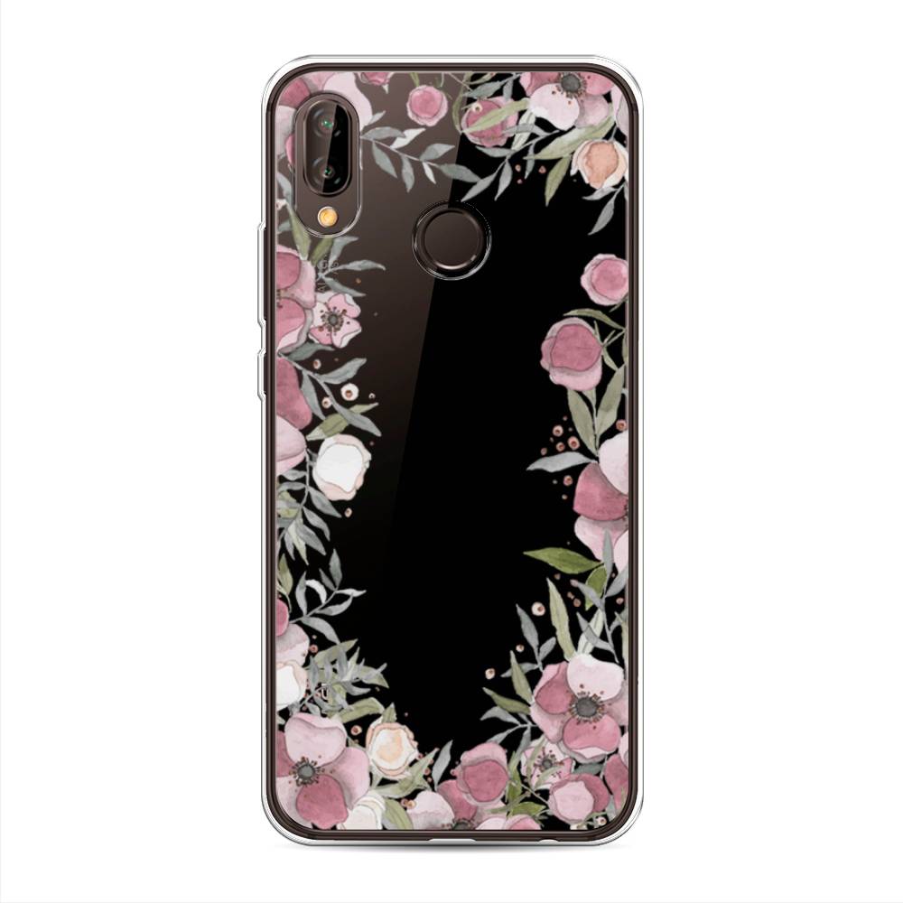 

Чехол Awog на Huawei Nova 3 "Розовая цветочная рамка", Розовый;зеленый, 66150-8