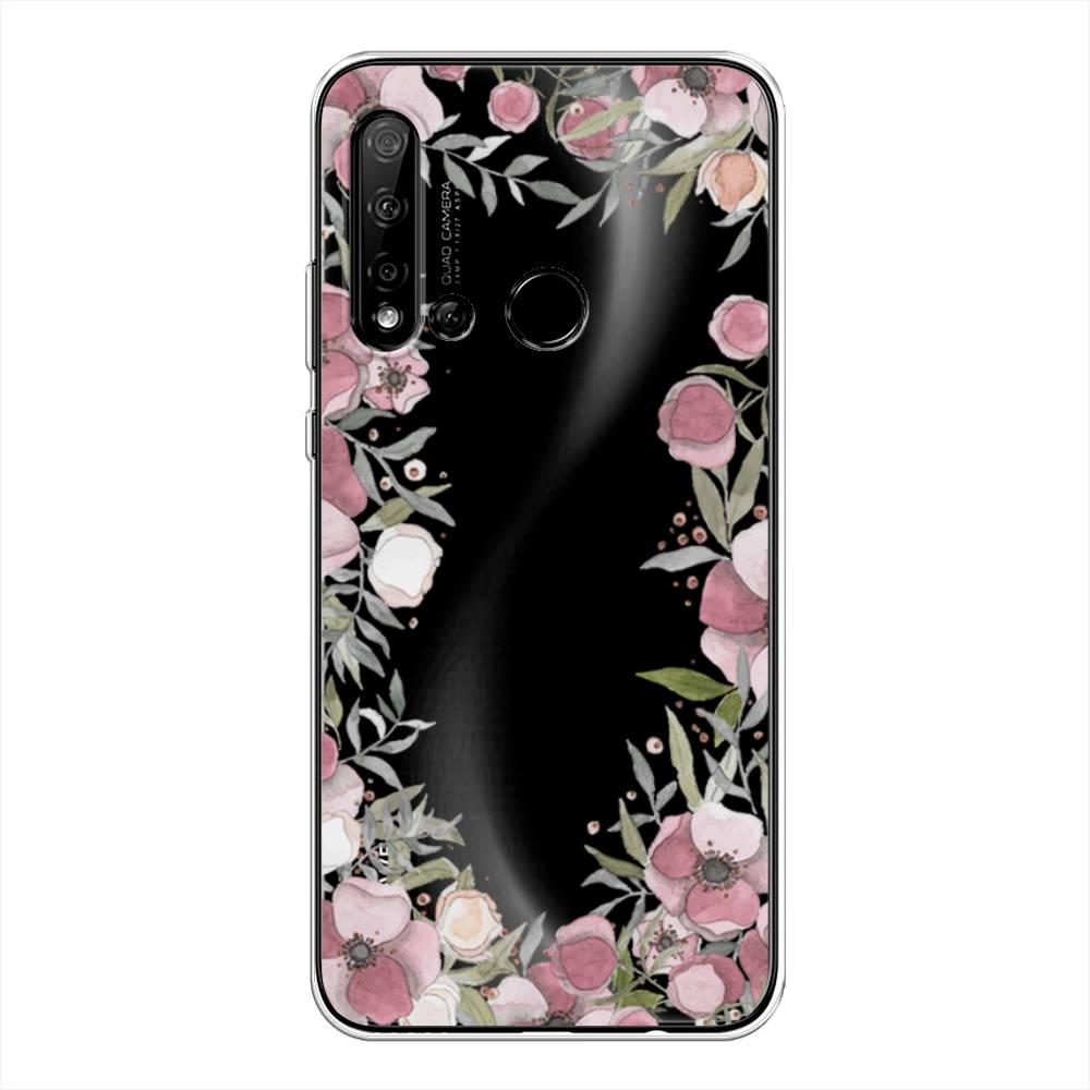 

Чехол Awog на Huawei Nova 5i "Розовая цветочная рамка", Розовый;зеленый, 69850-8