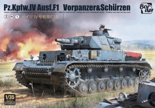 BT003 Немецкий средний танк Pz.Kpfw.IV Ausf.F1 F1 .VORPANZER. SCHURZEN 3in1