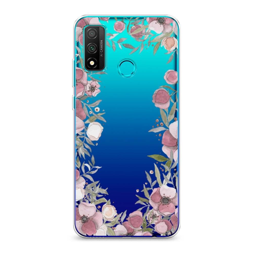 фото Чехол awog "розовая цветочная рамка" для huawei p smart 2020