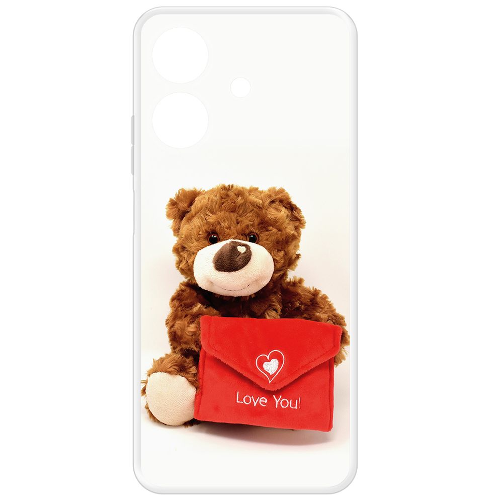 

Чехол-накладка Krutoff Clear Case Медвежонок тебя любит для Realme Note 60X, Прозрачный