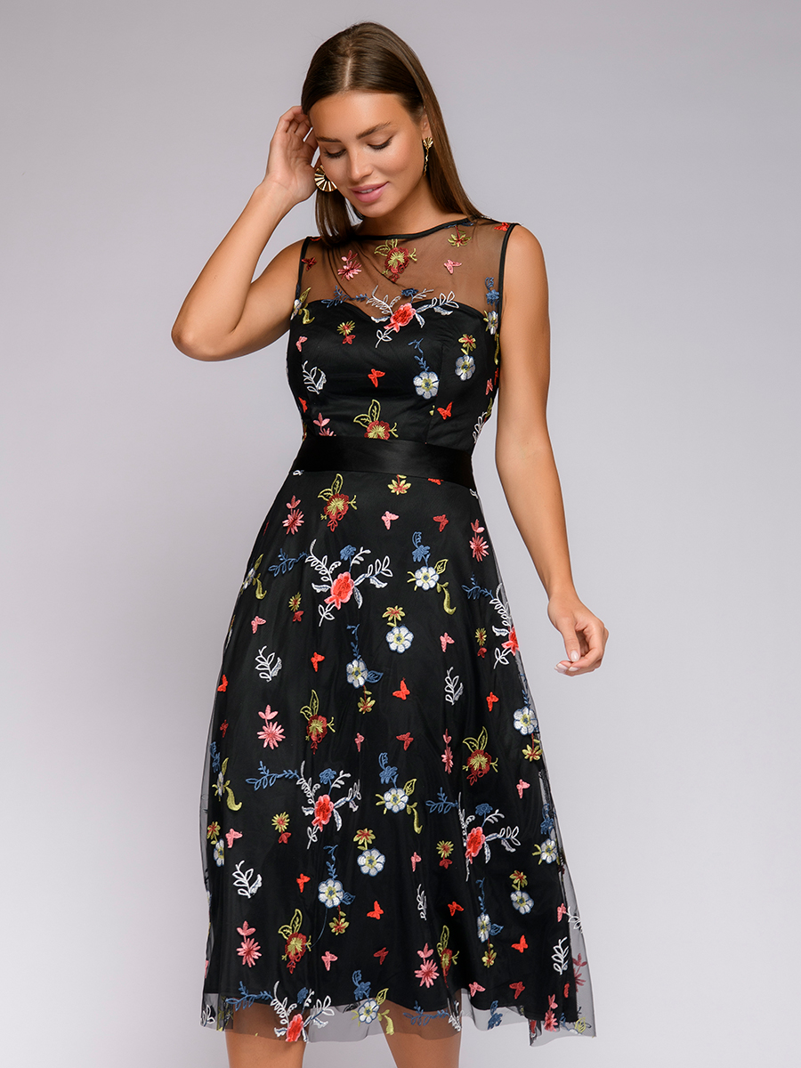 фото Платье женское 1001dress 0142101-02610 черное 40 ru