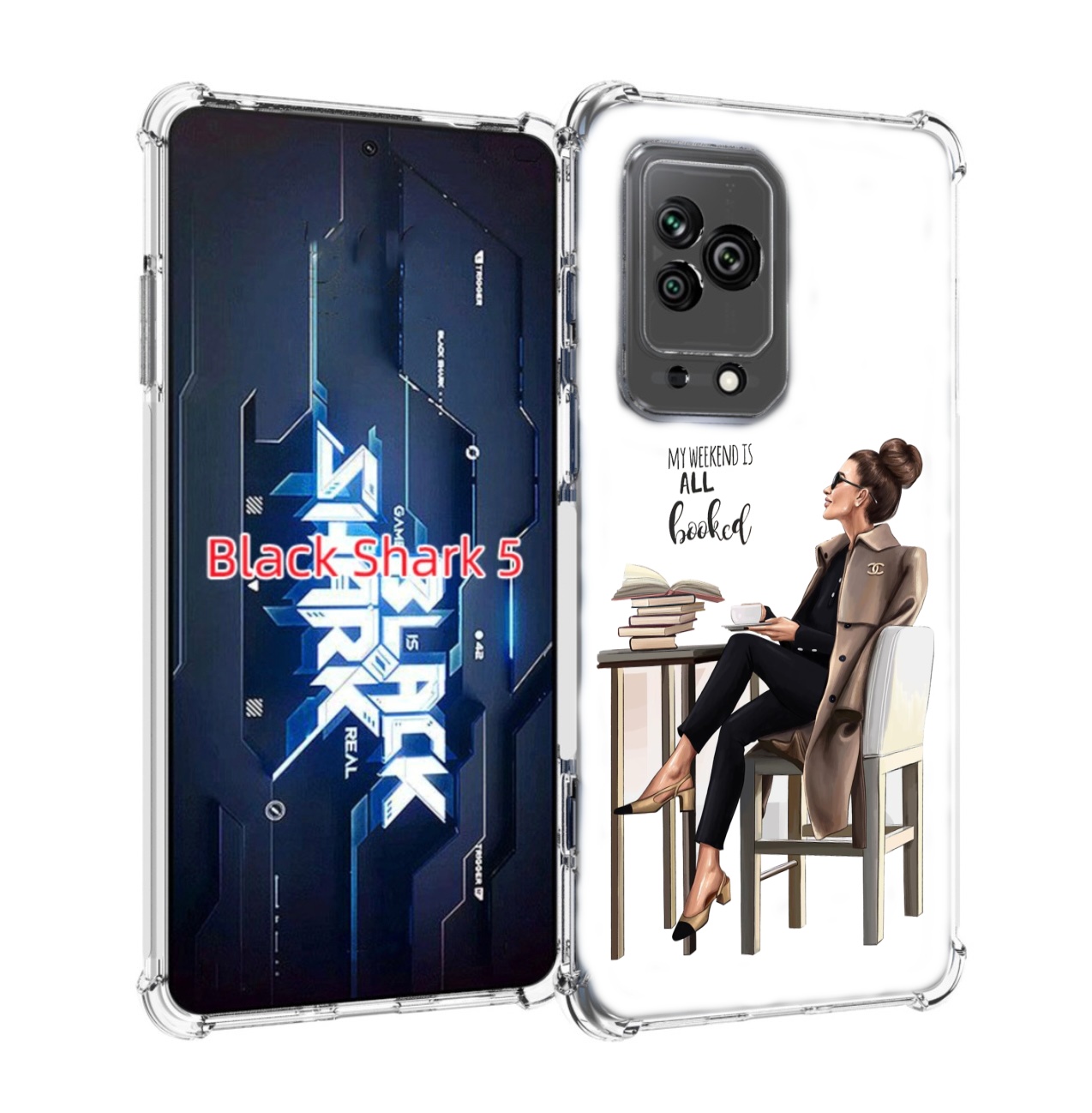 

Чехол MyPads Девушка-в-кофейне для Xiaomi Black Shark 5, Прозрачный, Tocco