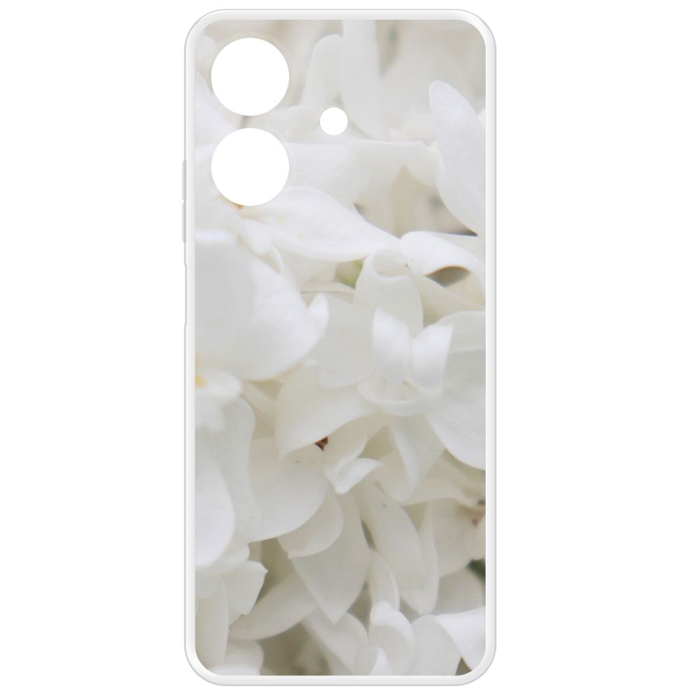 

Чехол-накладка Krutoff Clear Case Белые лилии для Realme Note 60X, Прозрачный