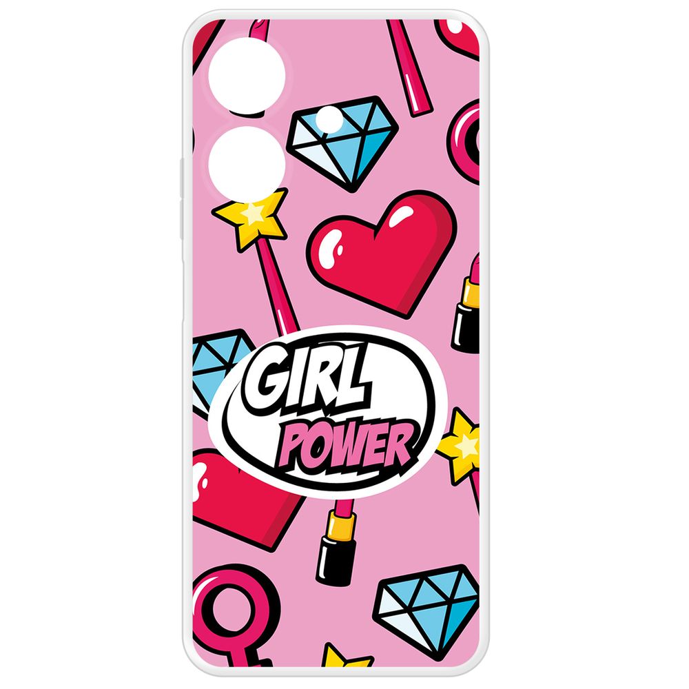 

Чехол-накладка Krutoff Clear Case Girl Power для Realme Note 60X, Прозрачный