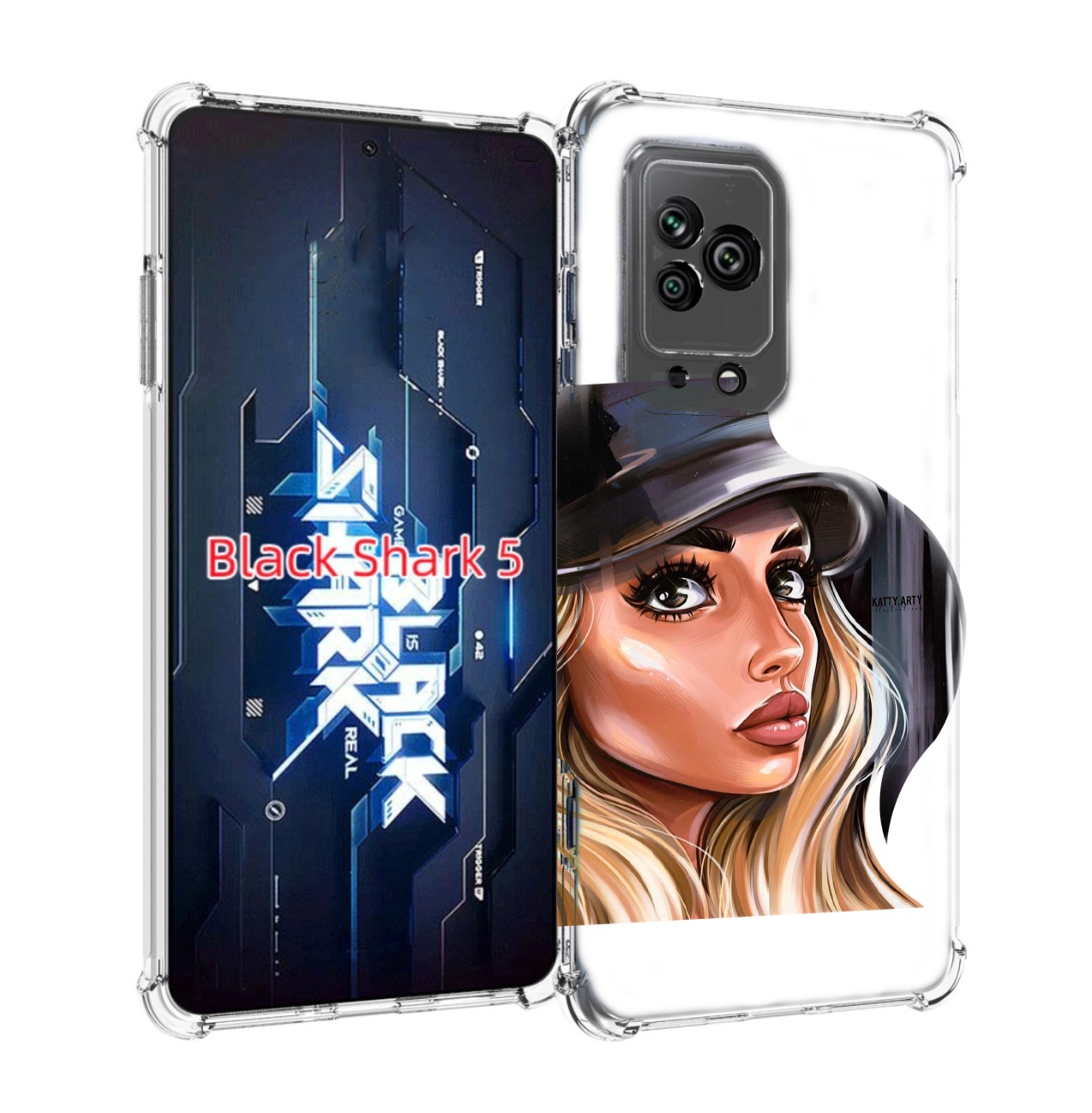

Чехол MyPads Девушка-в-шляпе женский для Xiaomi Black Shark 5, Прозрачный, Tocco