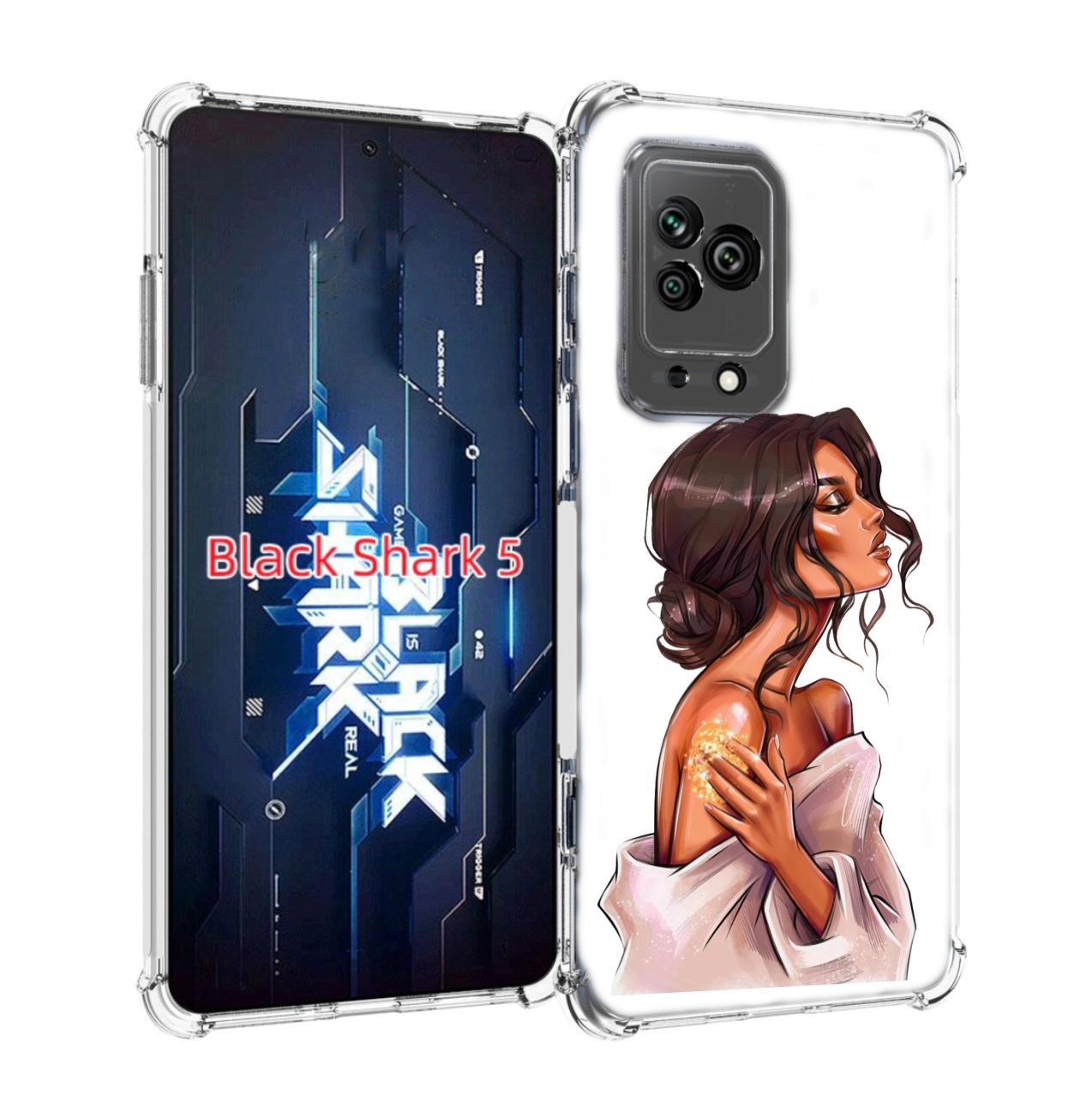

Чехол MyPads Девушка-нежная женский для Xiaomi Black Shark 5, Прозрачный, Tocco
