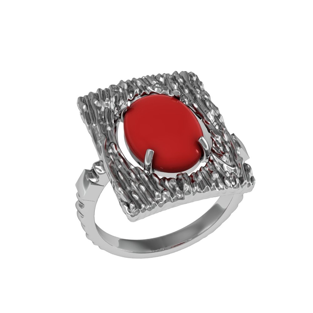 

Кольцо из серебра р. , ПРИВОЛЖСКИЙ ЮВЕЛИР 293704-KR, коралл, 293704-KR