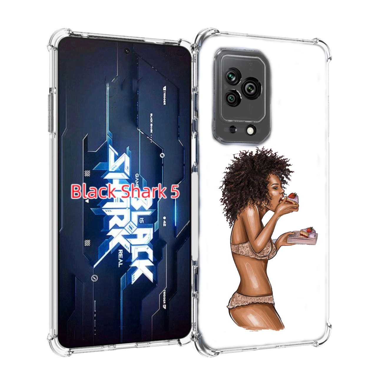 

Чехол MyPads Девушка-с-пирожными женский для Xiaomi Black Shark 5, Прозрачный, Tocco