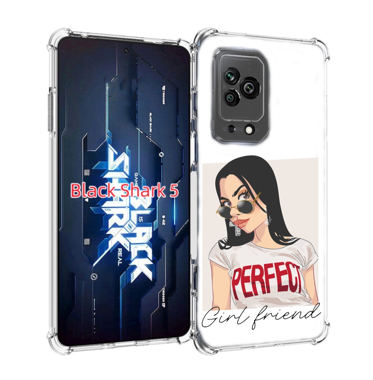 

Чехол MyPads Девушка-с-сережками женский для Xiaomi Black Shark 5, Прозрачный, Tocco