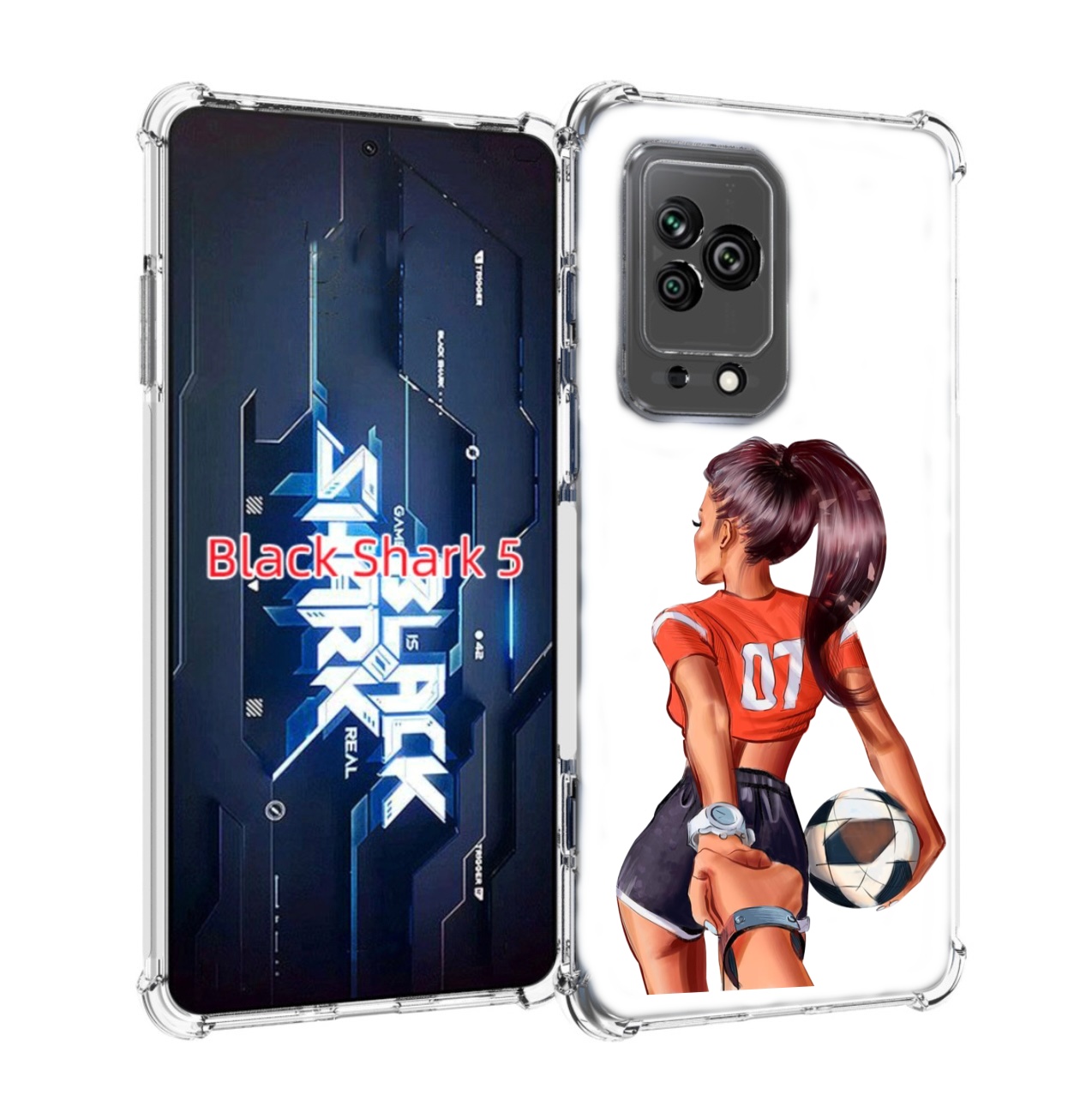 

Чехол MyPads Девушка-футболистка женский для Xiaomi Black Shark 5, Прозрачный, Tocco