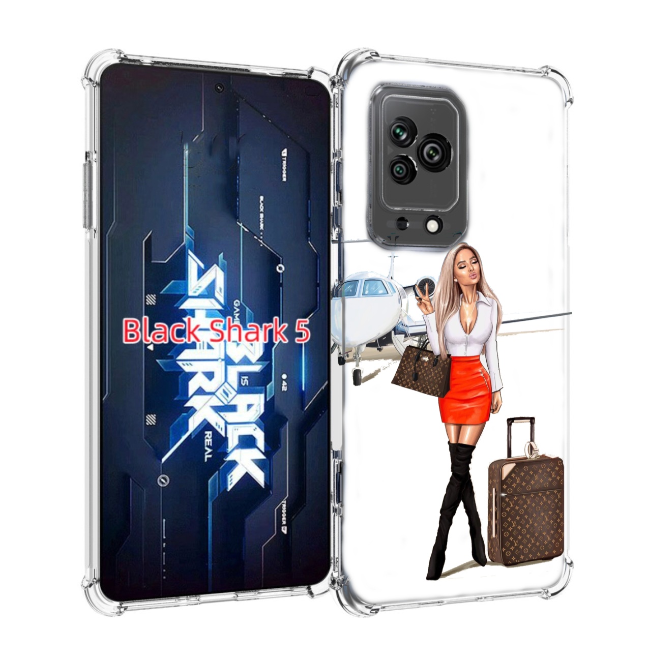 

Чехол MyPads Деловая-девушка женский для Xiaomi Black Shark 5, Прозрачный, Tocco