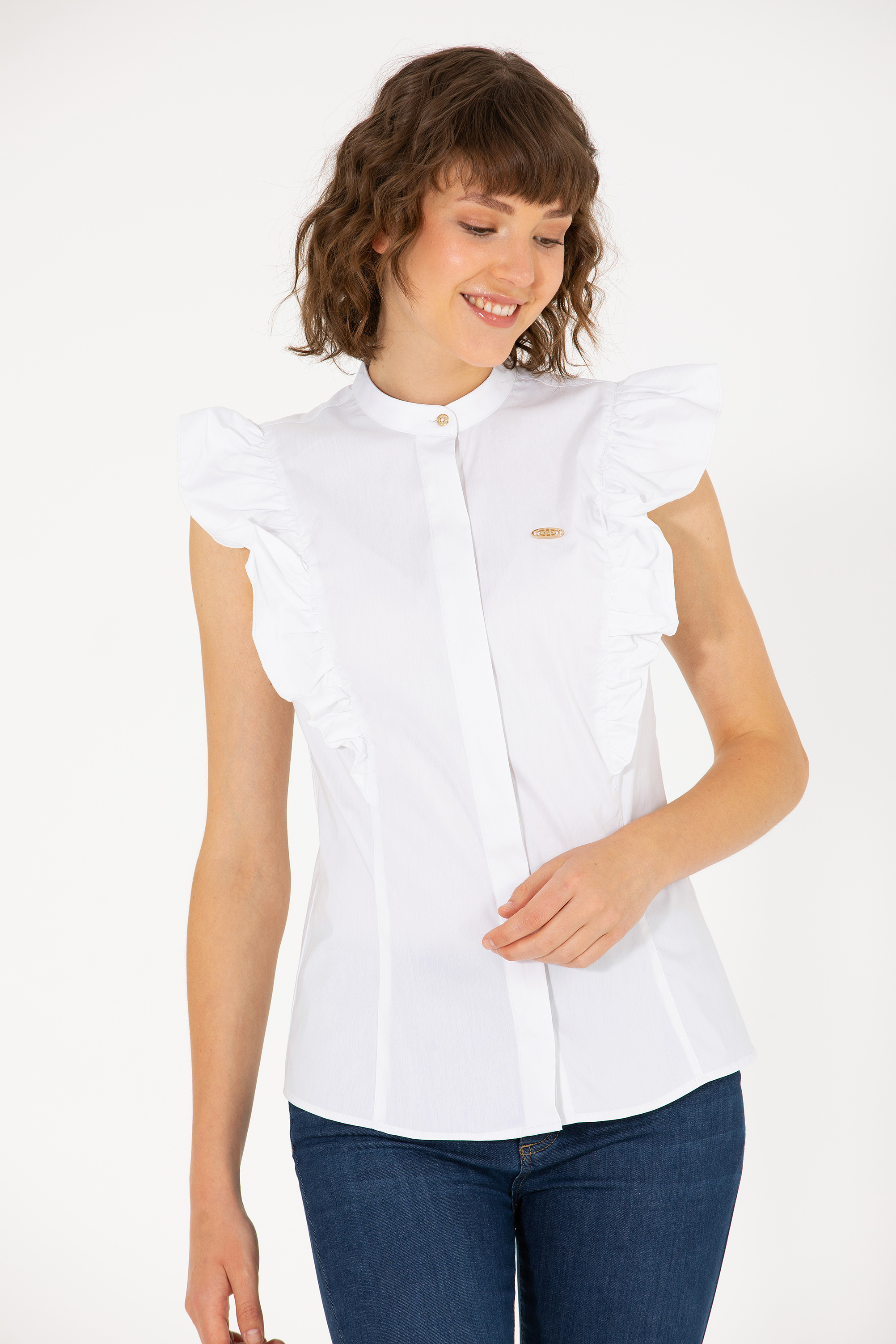 

Блуза женская U.S. POLO Assn. G082SZ0040LIJANO белая 34, Белый, G082SZ0040LIJANO