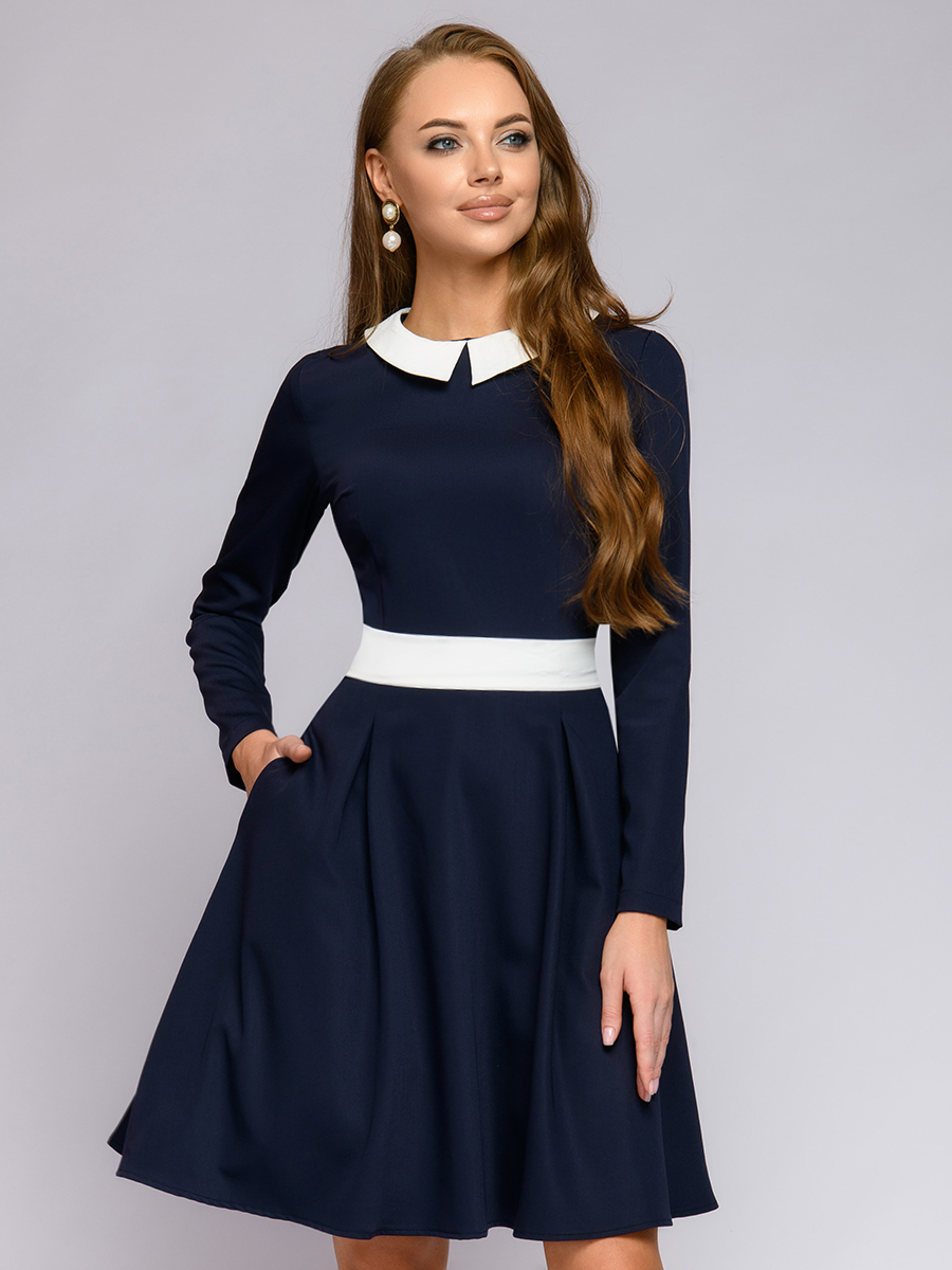 фото Платье женское 1001dress 0112001-02064 синее 42 ru