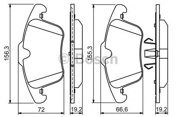 

Комплект тормозных колодок BOSCH 0986494209