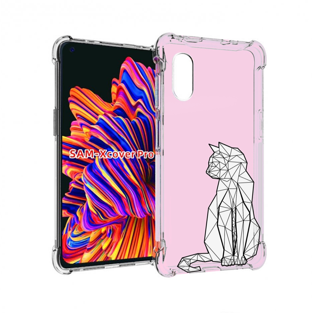 

Чехол MyPads белый котик с гранями для Samsung Galaxy Xcover Pro 1, Прозрачный, Tocco