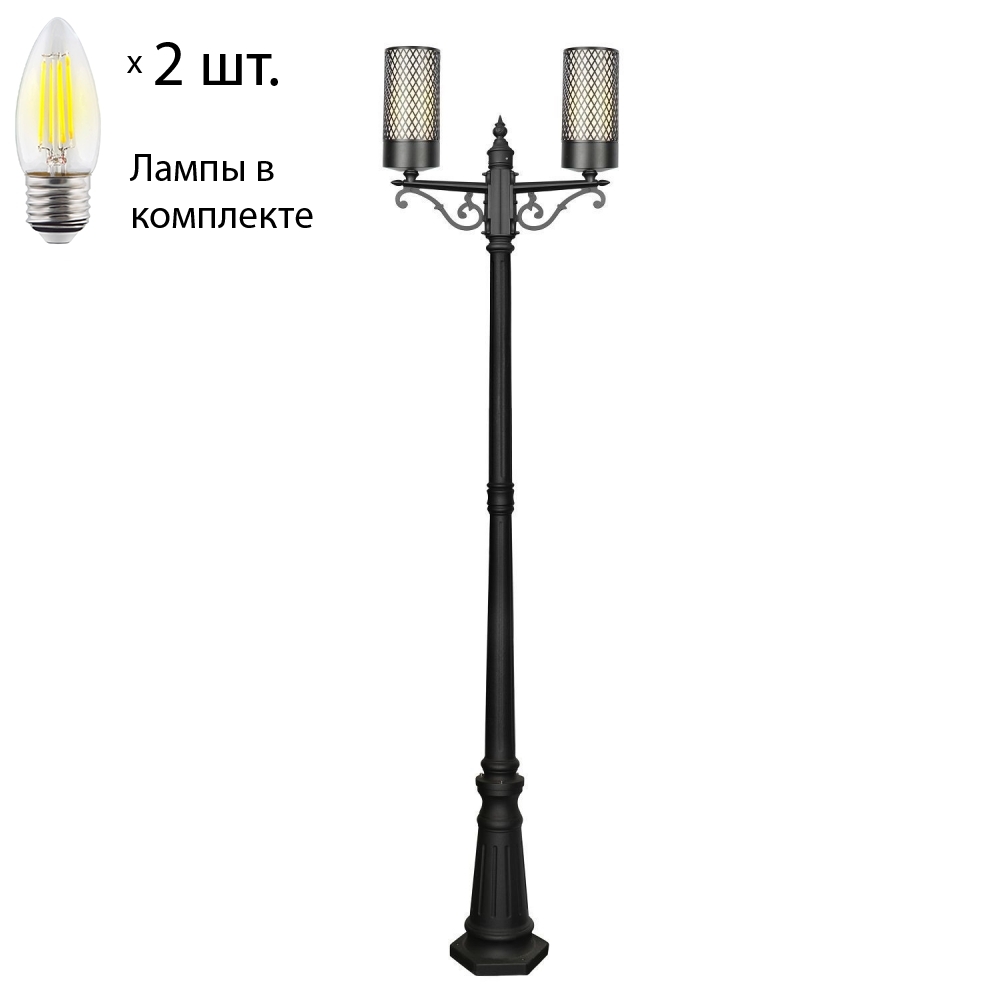 

Уличный светильник с лампочками Favourite Barrel 3020-2F+Lamps Е27 Свеча