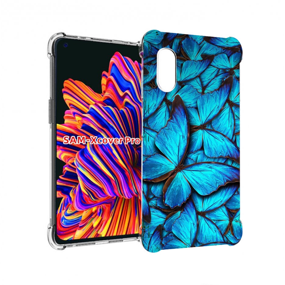 

Чехол MyPads бирюзовые бабочки для Samsung Galaxy Xcover Pro 1, Прозрачный, Tocco