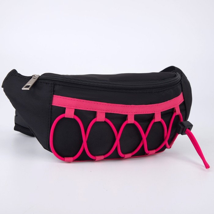 Поясная сумка женская NAZAMOK Р00018746, розовый, чёрный