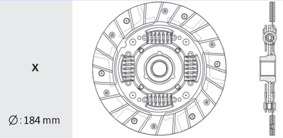 VALEO PHC Диск сцепления CHEVROLET Lanos (97-) (1.3) DW35 1шт