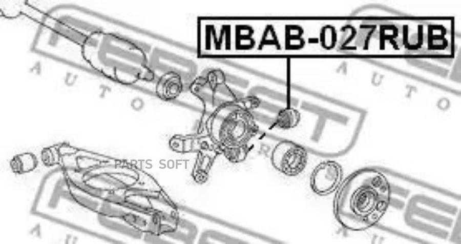 

FEBECT MBAB027RUB MBAB027RUB_сайлентблок задней цапфы!\ MB W124-W210 85>