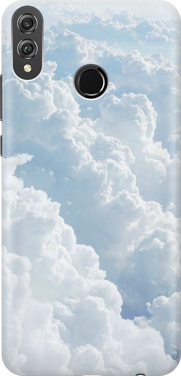 

Силиконовый чехол на Honor 8X 8Х с принтом "Кучевые облака", Белый;голубой, 6387