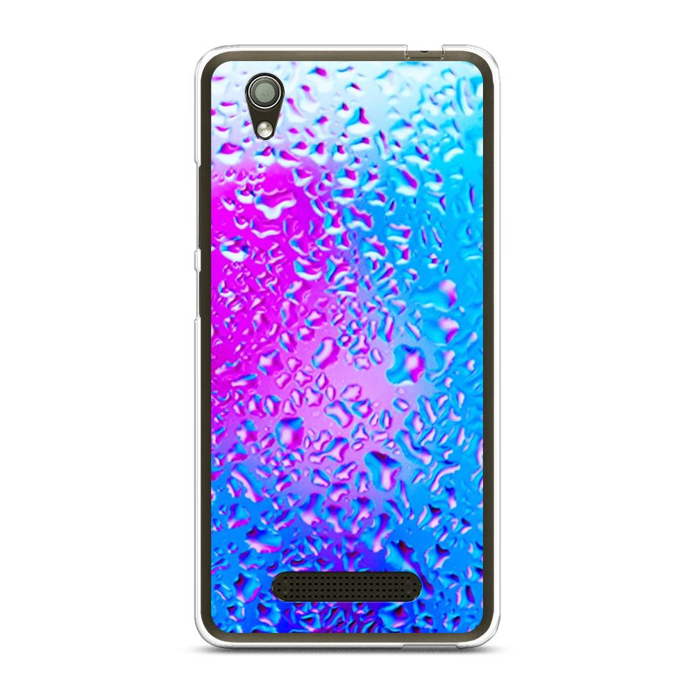 

Чехол на ZTE Blade X3 "Капли на стекле", Голубой;розовый, 130650-3