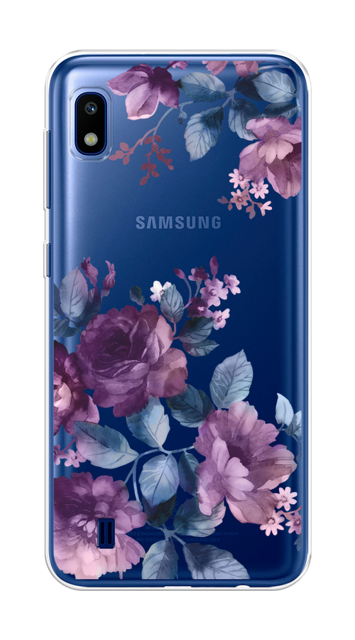 

Чехол на Samsung Galaxy A10 "Purple Blossoms", Синий;фиолетовый, 27950-1