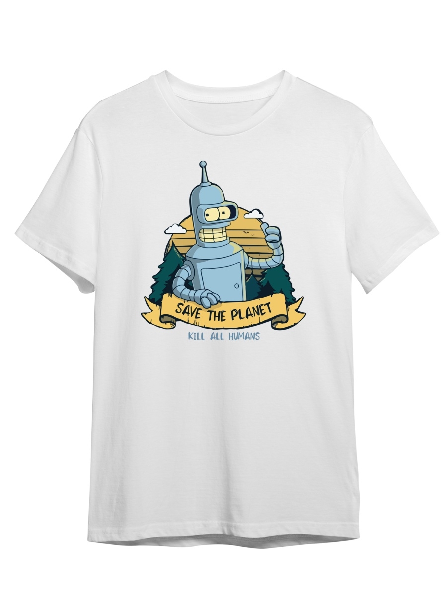 

Футболка унисекс СувенирShop Futurama/Футурама 35 белая S (44-46), Белый, "Futurama/Футурама" 35