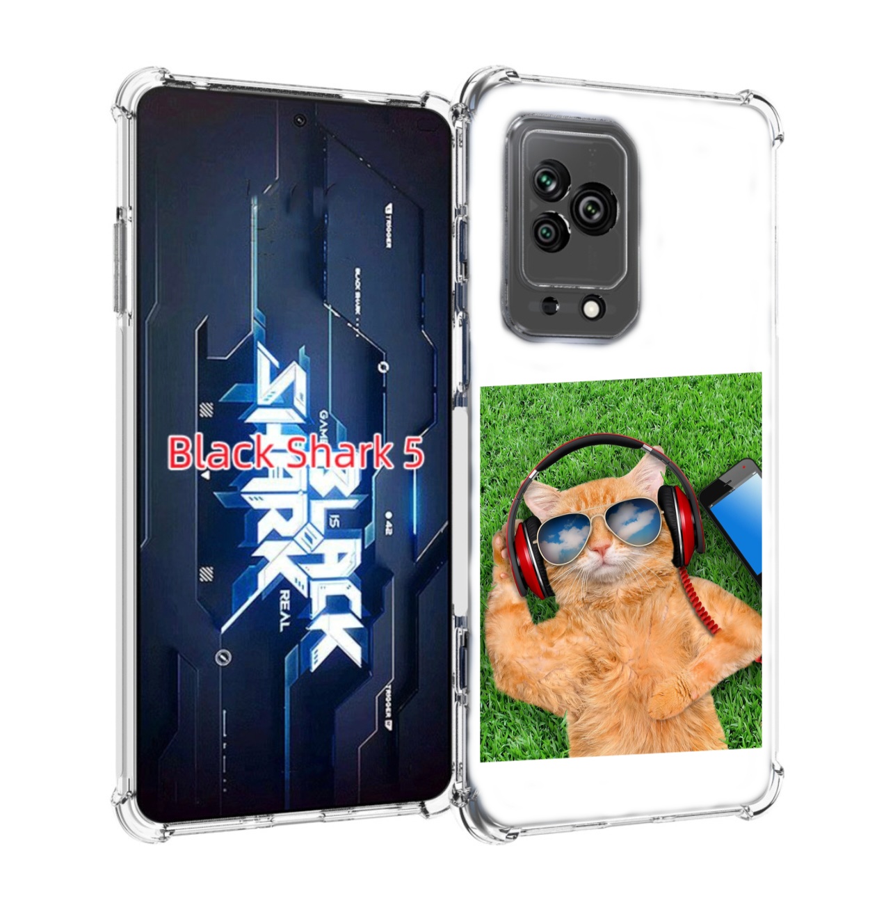 

Чехол MyPads Кот-кайфарик для Xiaomi Black Shark 5, Прозрачный, Tocco