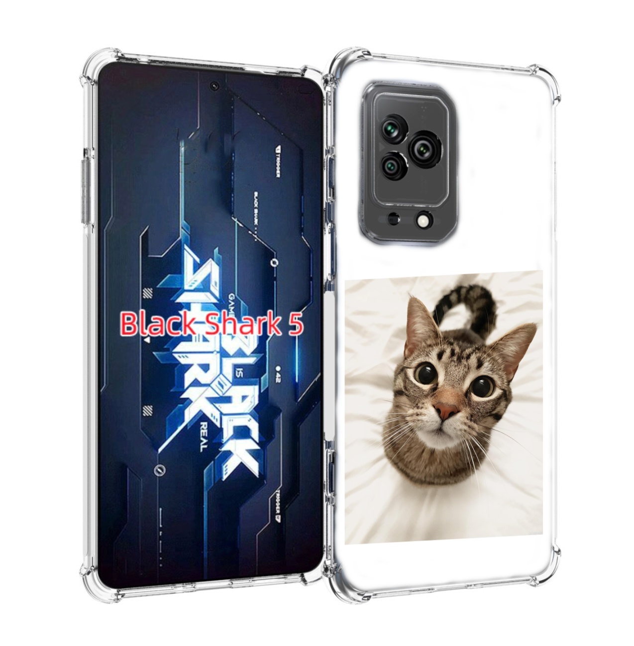 

Чехол MyPads Котик для Xiaomi Black Shark 5, Прозрачный, Tocco