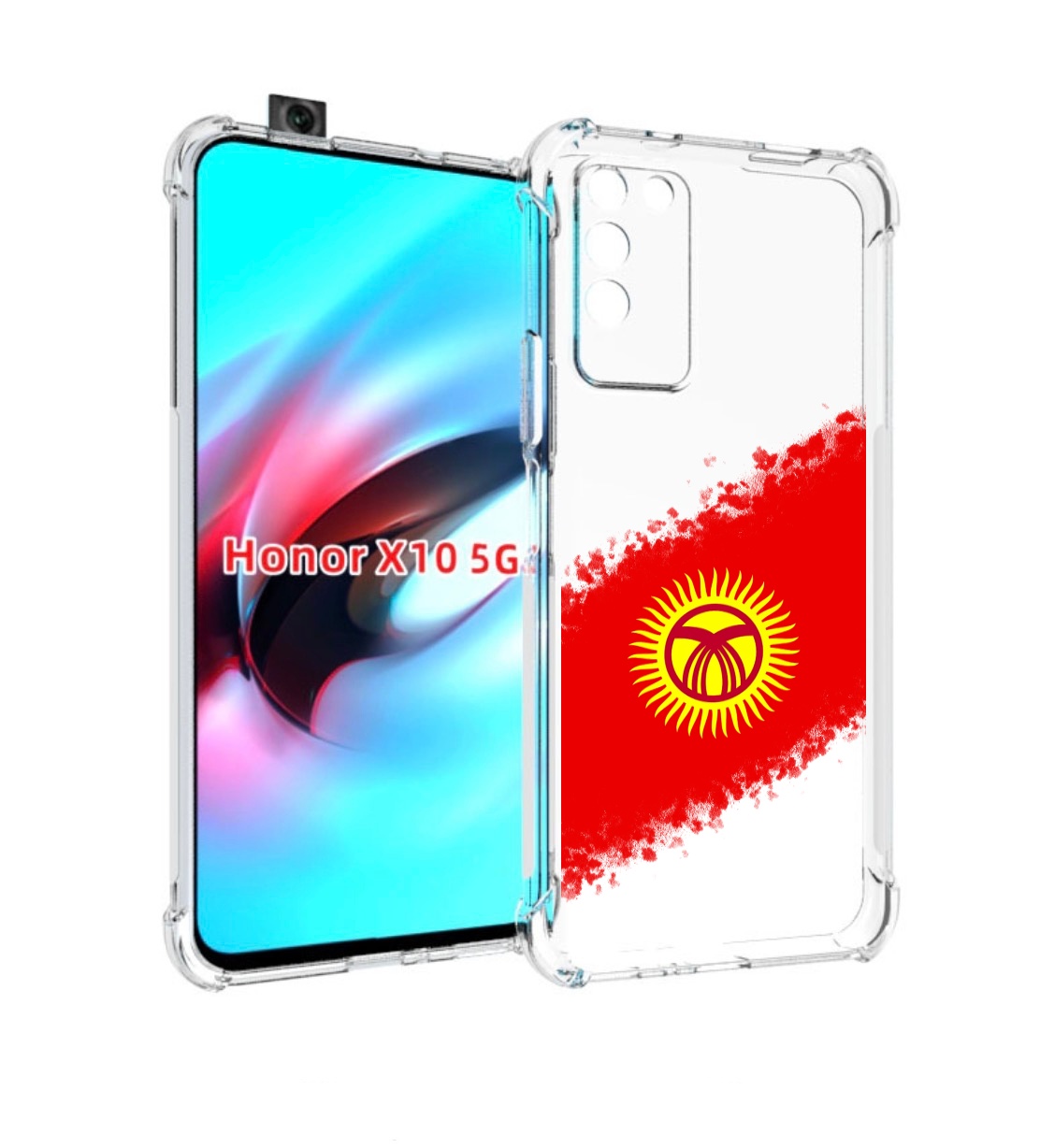 

Чехол MyPads флаг Киргизии для Honor X10, Прозрачный, Tocco