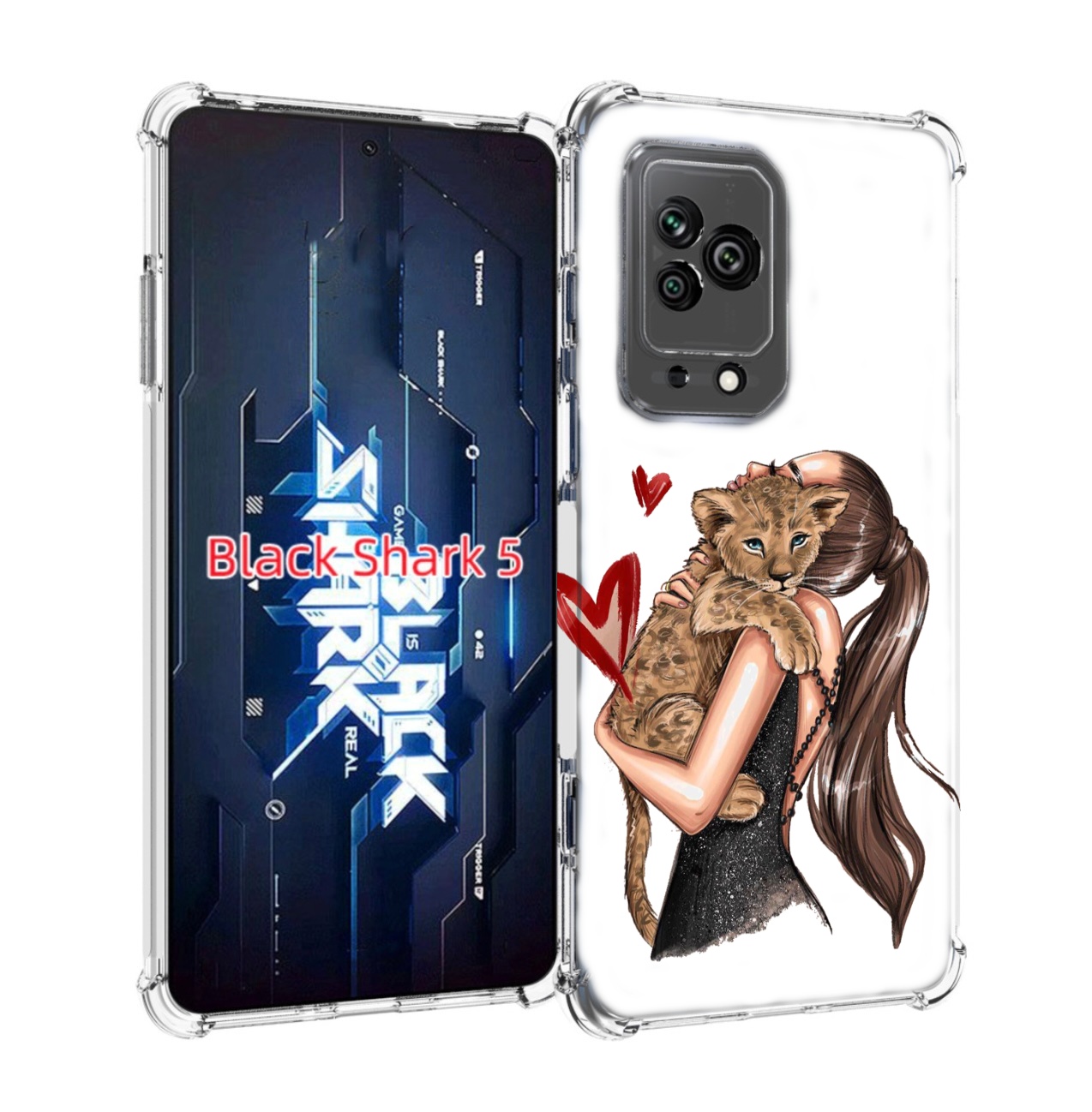 

Чехол MyPads Кошачья-любовь для Xiaomi Black Shark 5, Прозрачный, Tocco