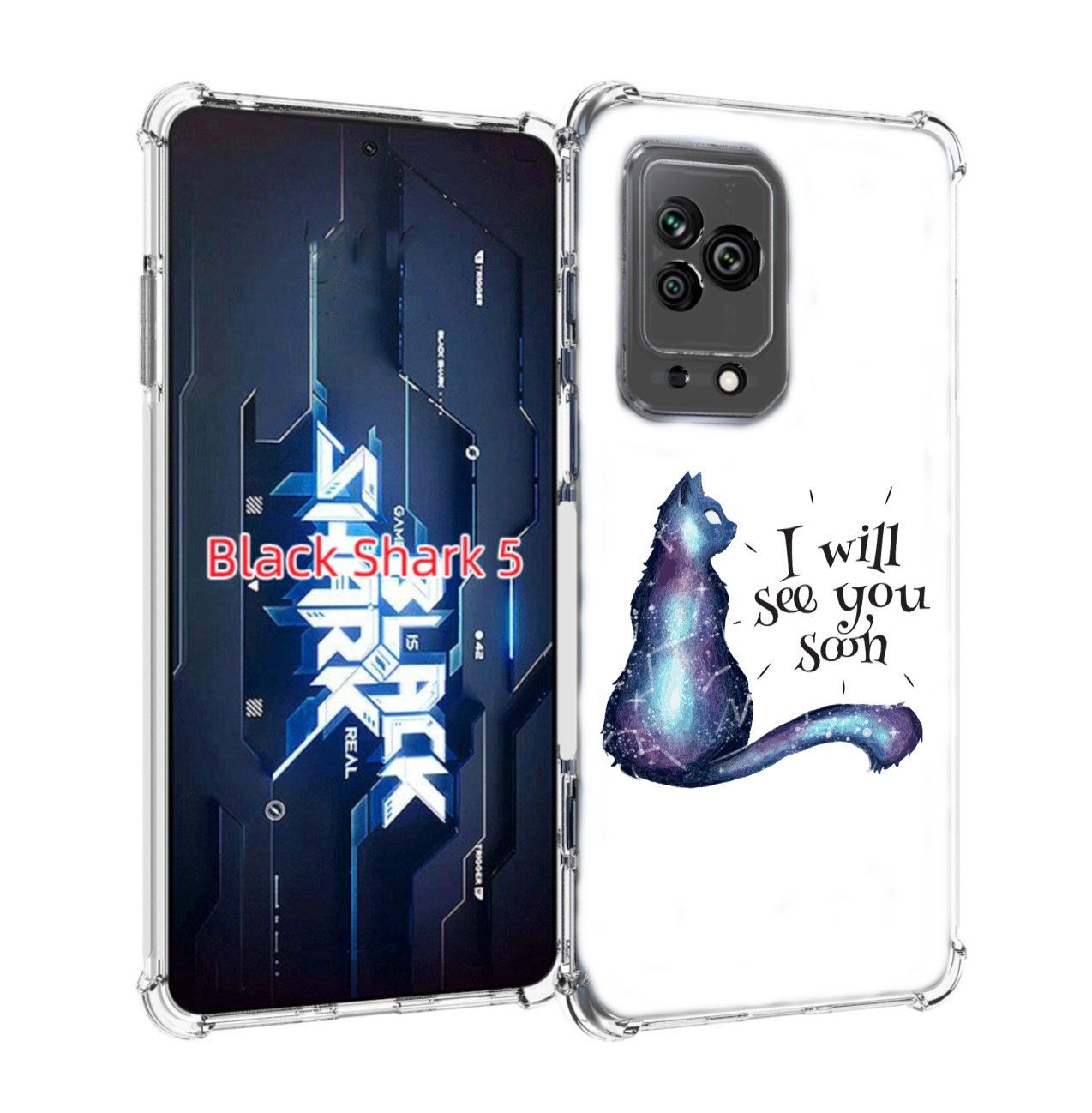 

Чехол MyPads Кошка-иллюзионистка для Xiaomi Black Shark 5, Прозрачный, Tocco