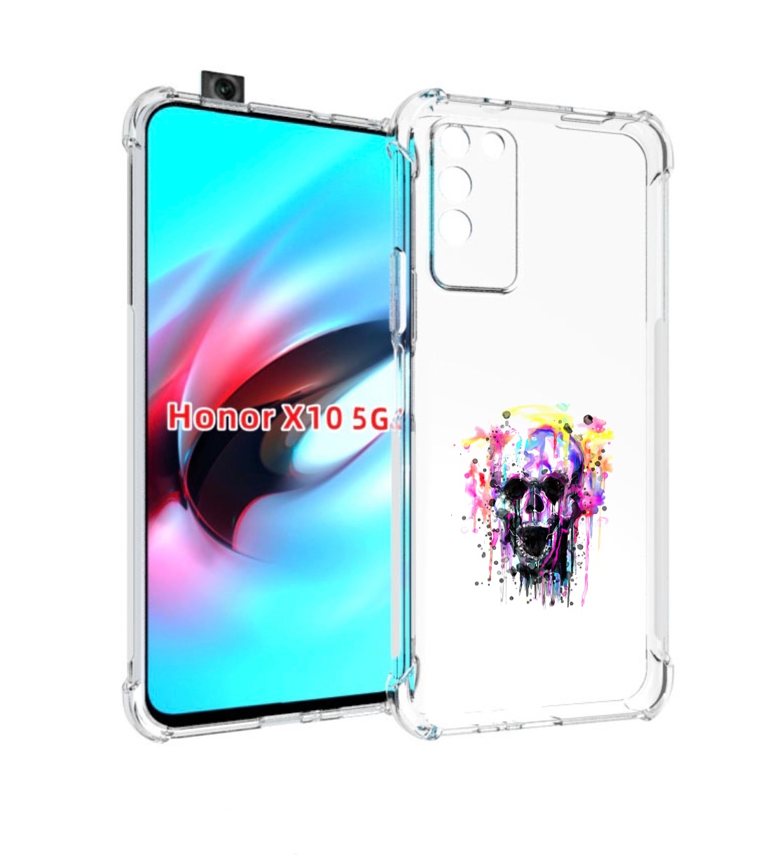 

Чехол MyPads граффити череп для Honor X10, Прозрачный, Tocco