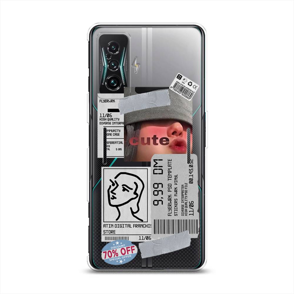 

Чехол на Xiaomi Redmi K50 GE/Poco F4 GT "Cute girl collage", Розовый;серый;голубой, 314350-6