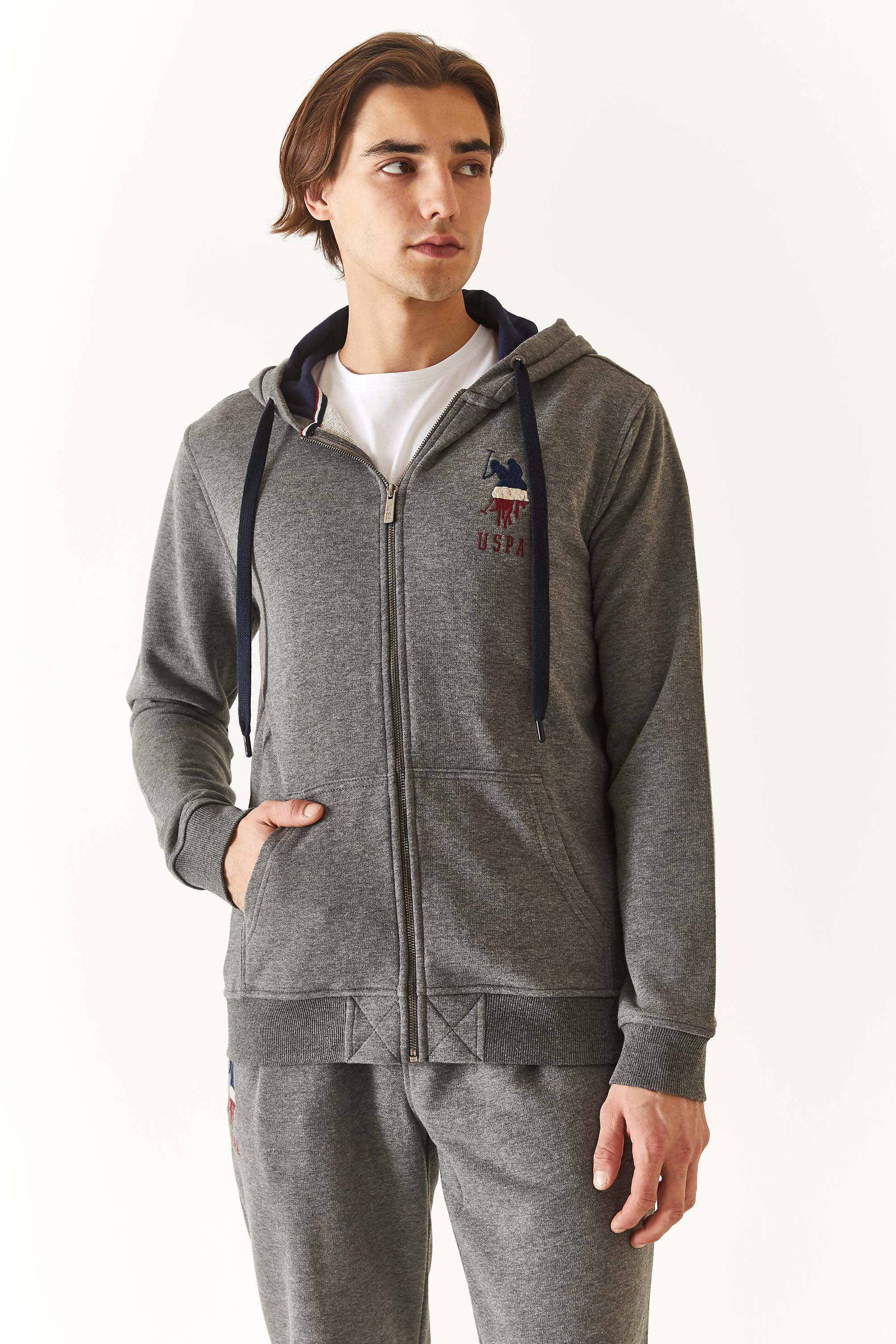 

Толстовка мужская U.S. POLO Assn. G081SZ0820PERUS серая M, Серый, G081SZ0820PERUS
